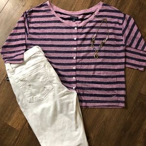 Lightweight striped cardigan